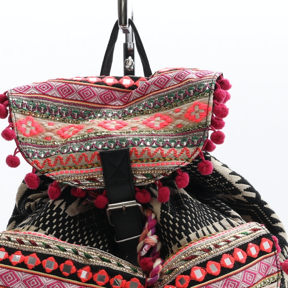 Atmosphere Womens Multicoloured Geometric Polyester Backpack Size Large