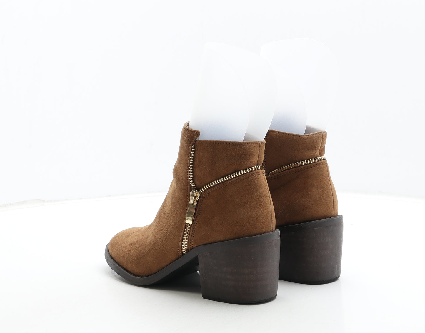 Atmosphere Womens Brown Leather Bootie Boot UK 3 36