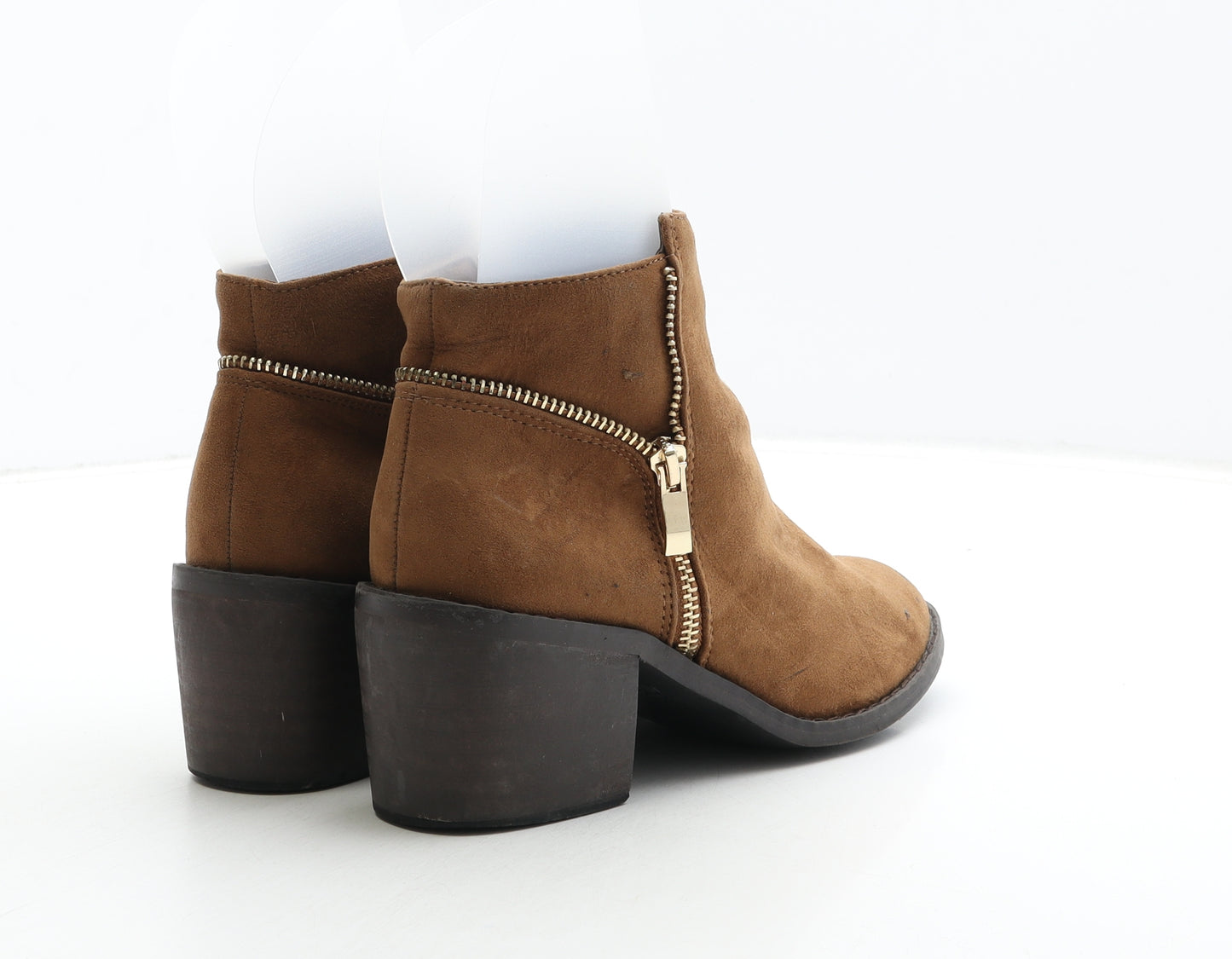 Atmosphere Womens Brown Leather Bootie Boot UK 3 36