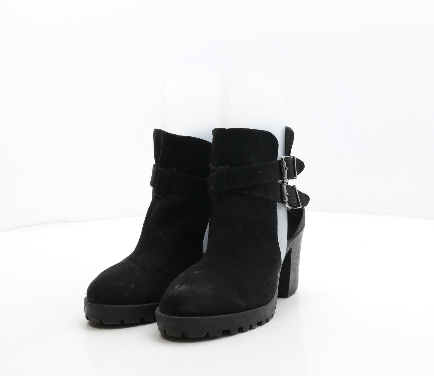 Atmosphere Womens Black Suede Bootie Boot UK 4 37
