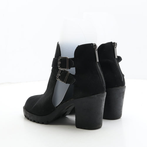 Atmosphere Womens Black Suede Bootie Boot UK 4 37
