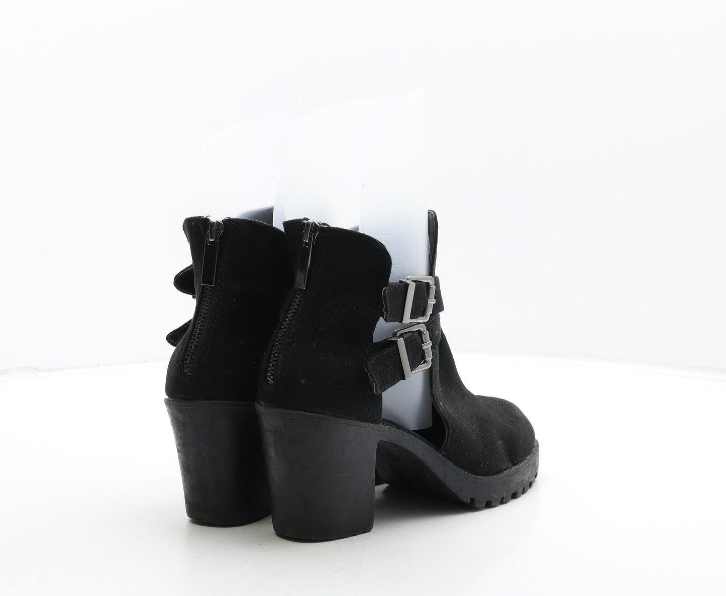 Atmosphere Womens Black Suede Bootie Boot UK 4 37