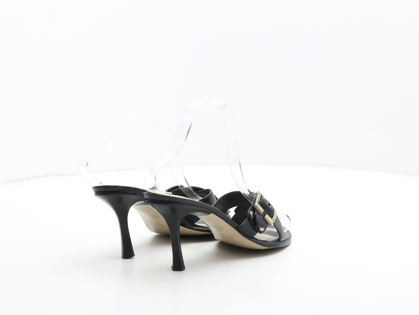 Nine West Womens Black Leather Mule Heel UK 6.5