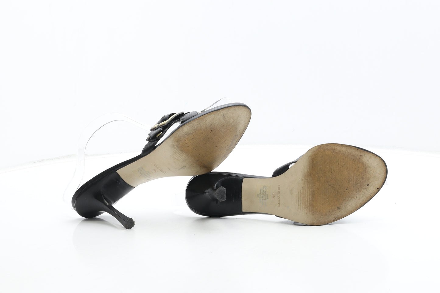 Nine West Womens Black Leather Mule Heel UK 6.5
