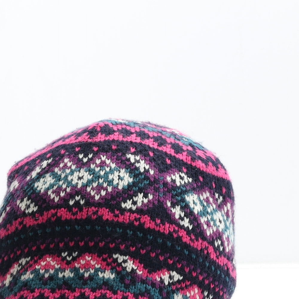 Animal Womens Multicoloured Fair Isle Acetate Beanie One Size
