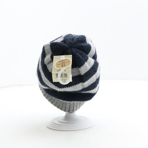 George Boys Multicoloured Striped Acrylic Beanie Size S