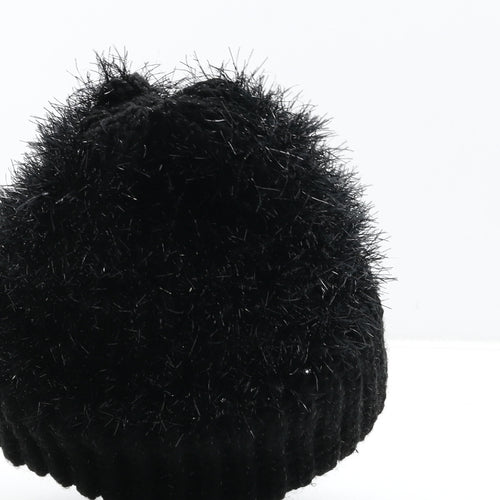 Preworn Womens Black Acrylic Beanie One Size