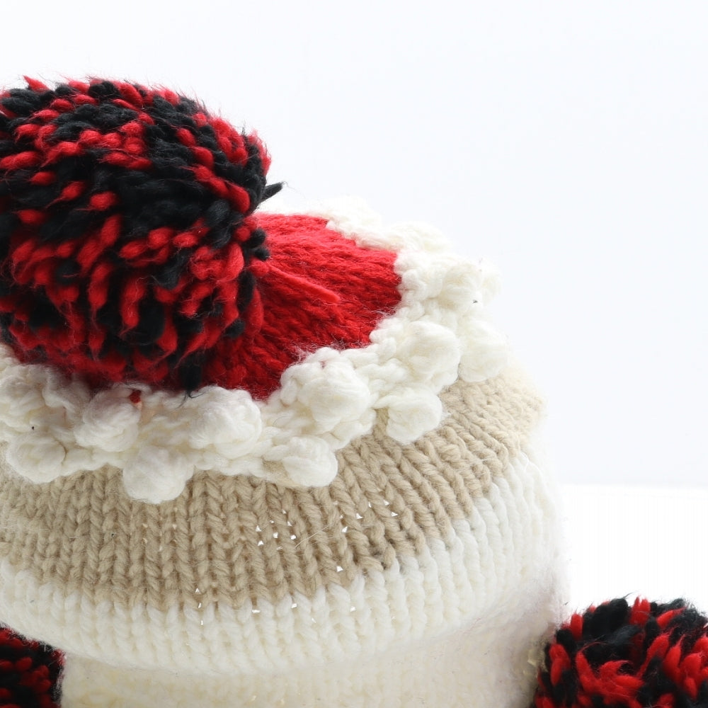 New Look Womens Multicoloured Acrylic Bonnet One Size - Father Christmas
