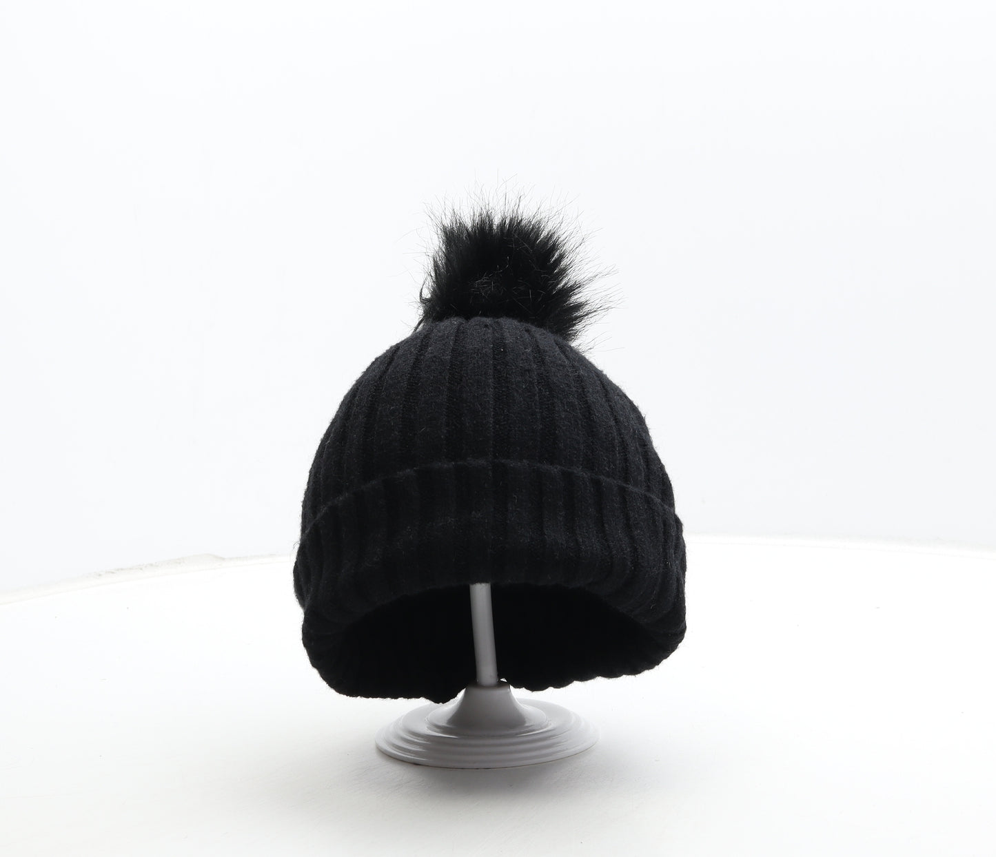 Primark Womens Black Acrylic Bobble Hat One Size