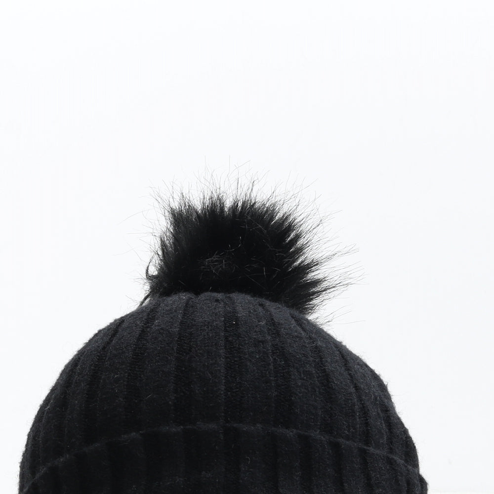 Primark Womens Black Acrylic Bobble Hat One Size