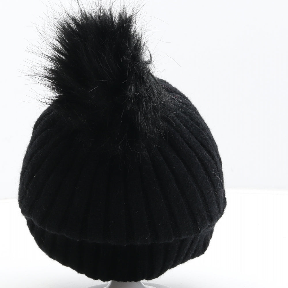 Primark Womens Black Acrylic Bobble Hat One Size