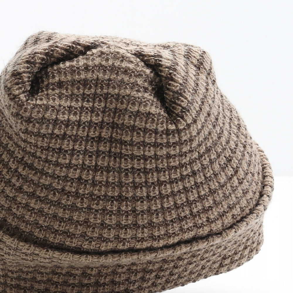 Preworn Womens Brown Acrylic Beanie One Size