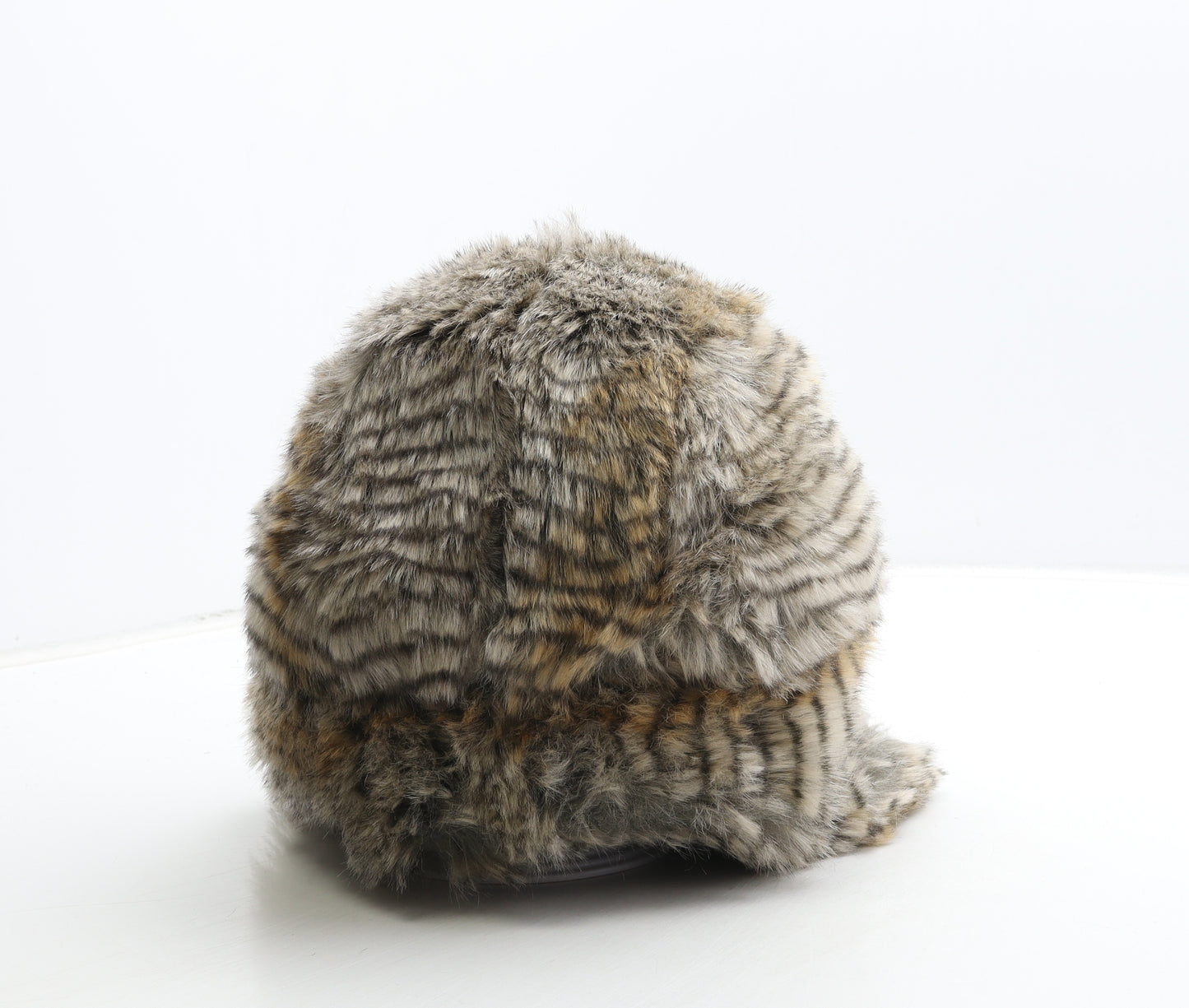 NEXT Womens Brown 100% Polyester Trapper Hat One Size - Pom Pom Detail