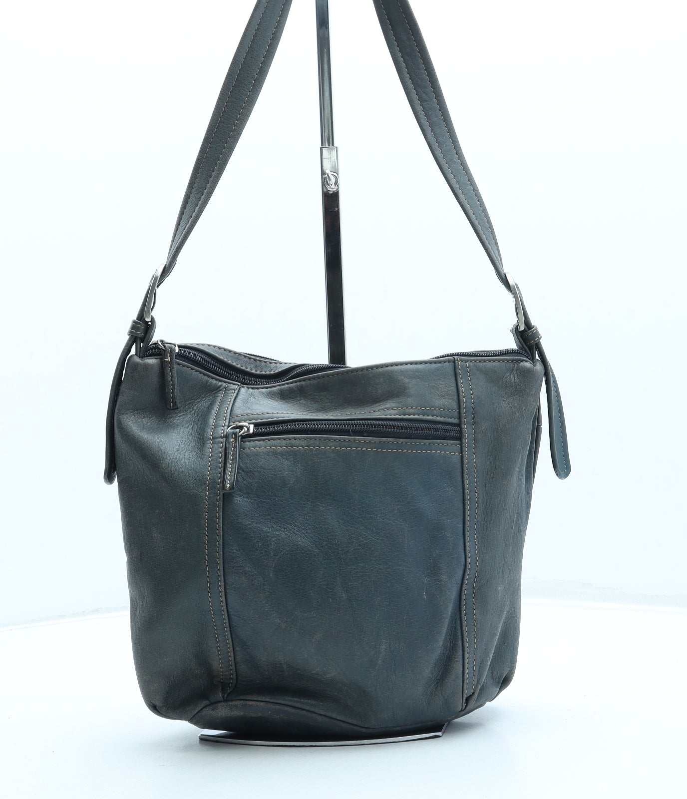 Tiganello Womens Blue Leather Crossbody Size Small
