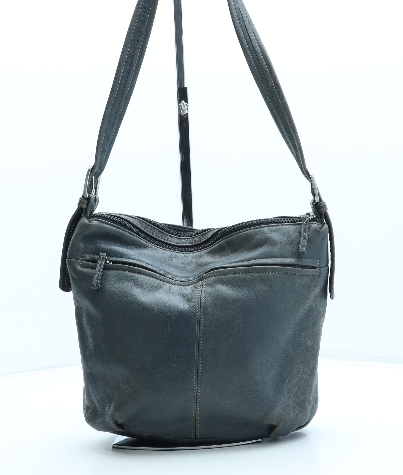 Tiganello Womens Blue Leather Crossbody Size Small