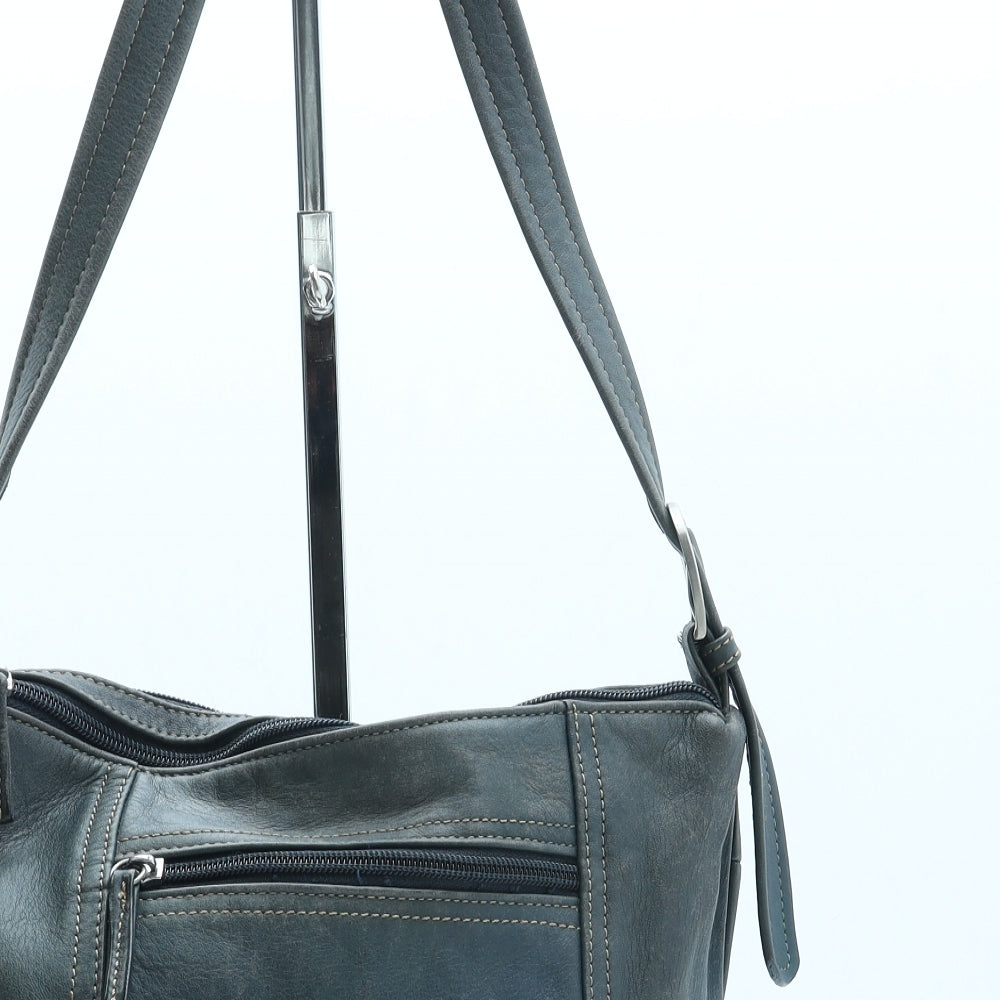 Tiganello Womens Blue Leather Crossbody Size Small