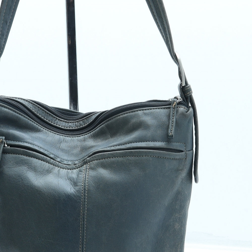 Tiganello Womens Blue Leather Crossbody Size Small