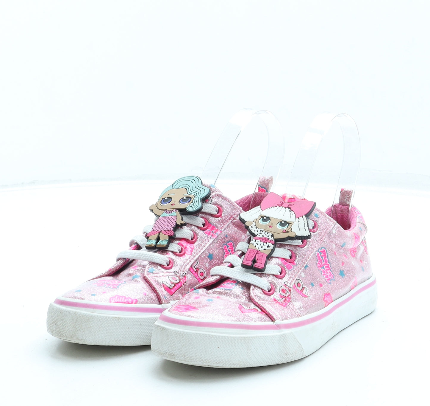 LOL Dolls Girls Pink Geometric Polyurethane Trainer UK 12 31