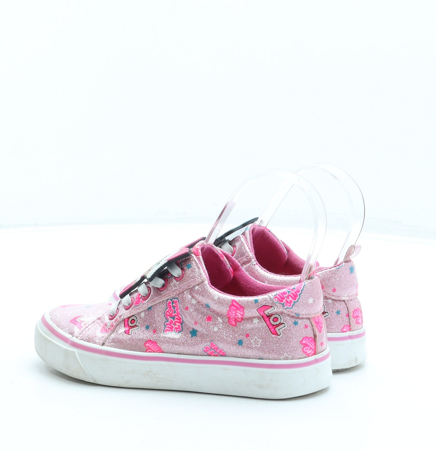 LOL Dolls Girls Pink Geometric Polyurethane Trainer UK 12 31