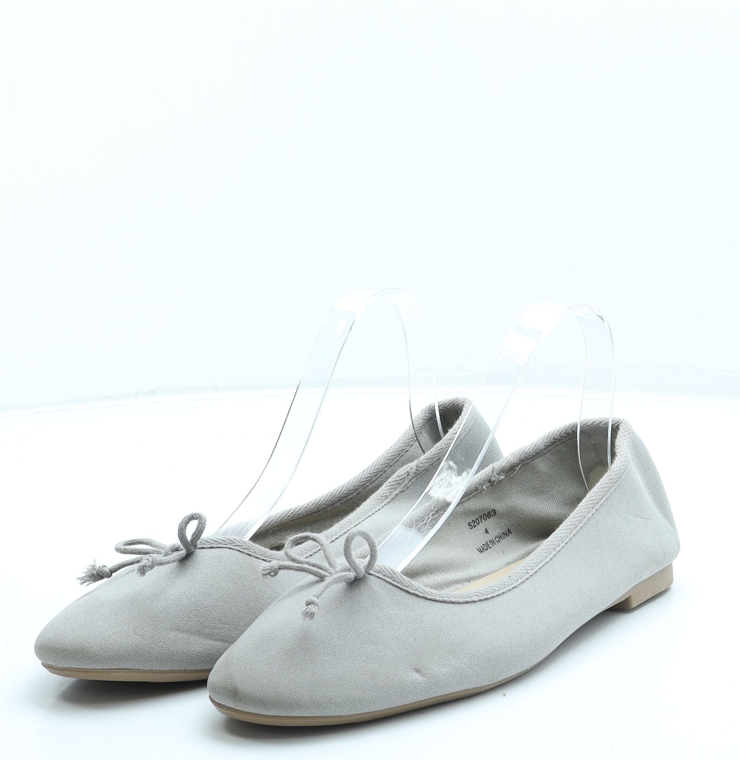 New Look Womens Grey Polyester Ballet Flat UK 7 40