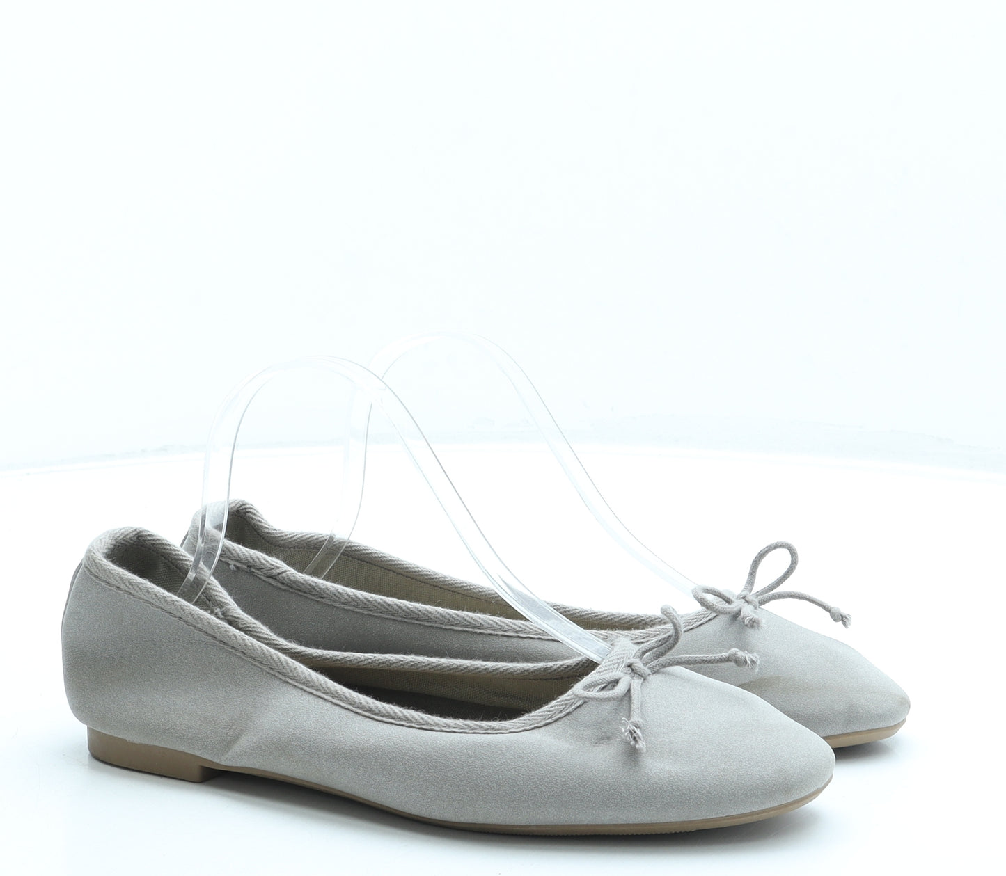 New Look Womens Grey Polyester Ballet Flat UK 7 40