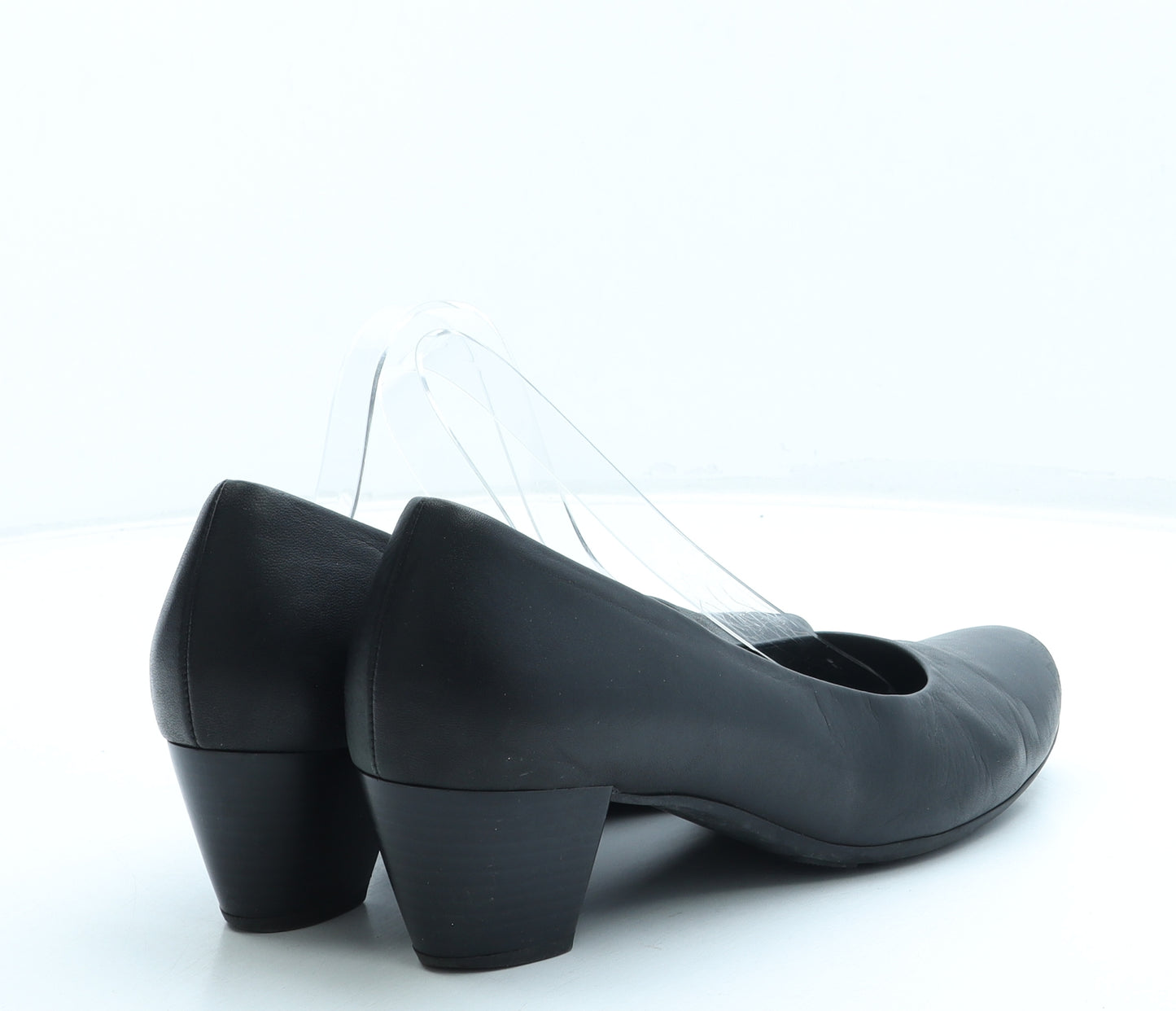 Gabor Womens Black Leather Court Heel UK 8