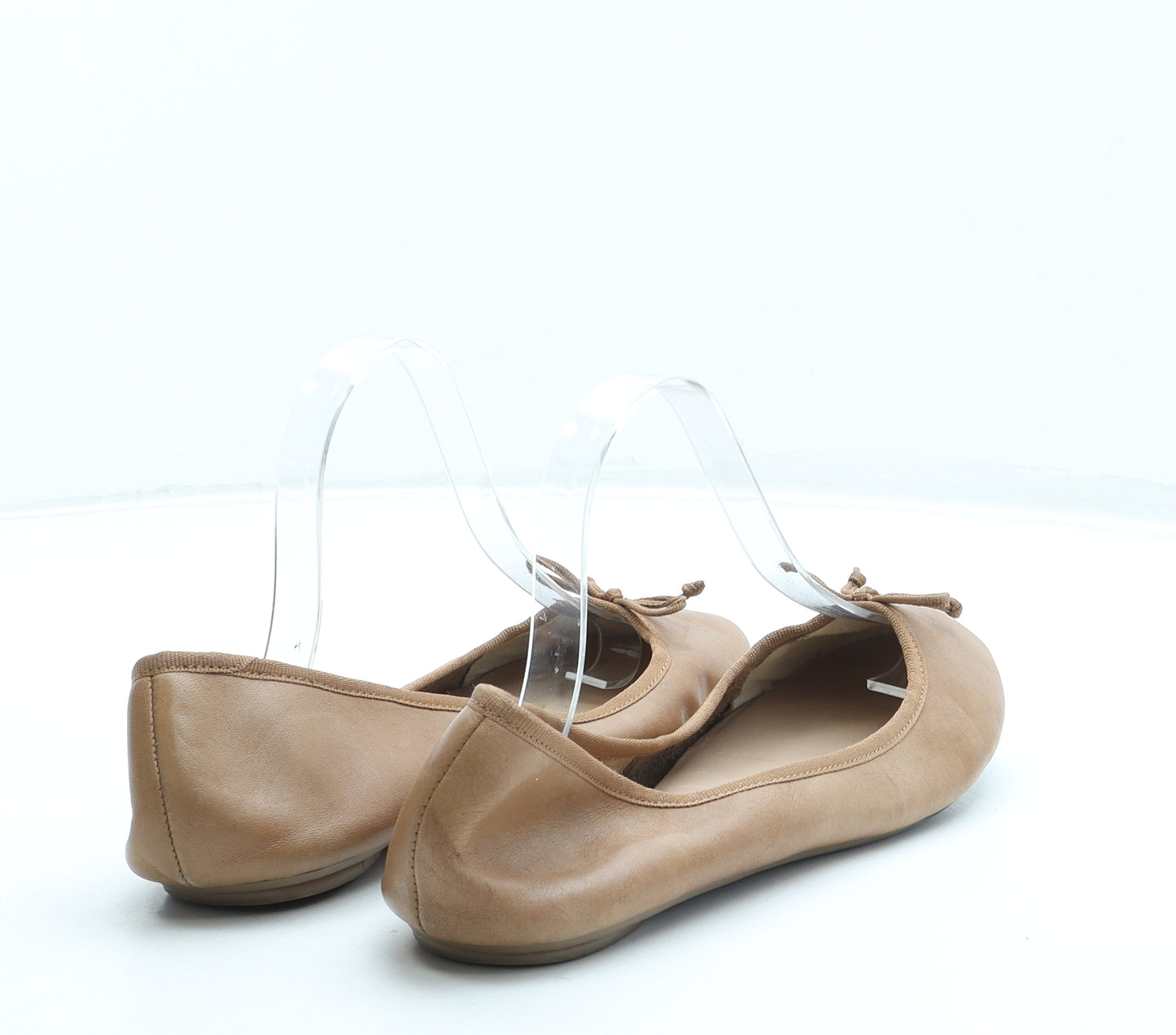 New Look Womens Brown Polyurethane Ballet Flat UK 7 40 - Wide Fit