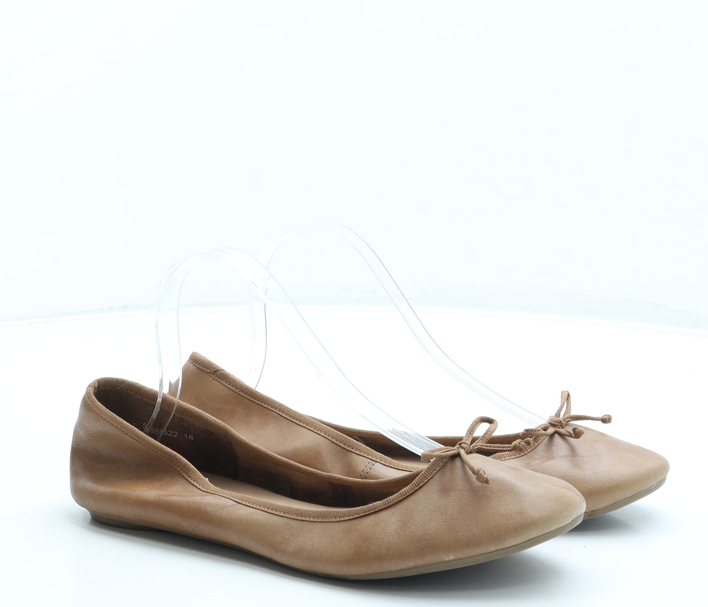 New Look Womens Brown Polyurethane Ballet Flat UK 7 40 - Wide Fit