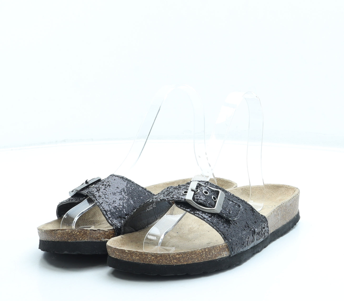 Atmosphere Womens Black Polyester Slip On Sandal UK 6 39