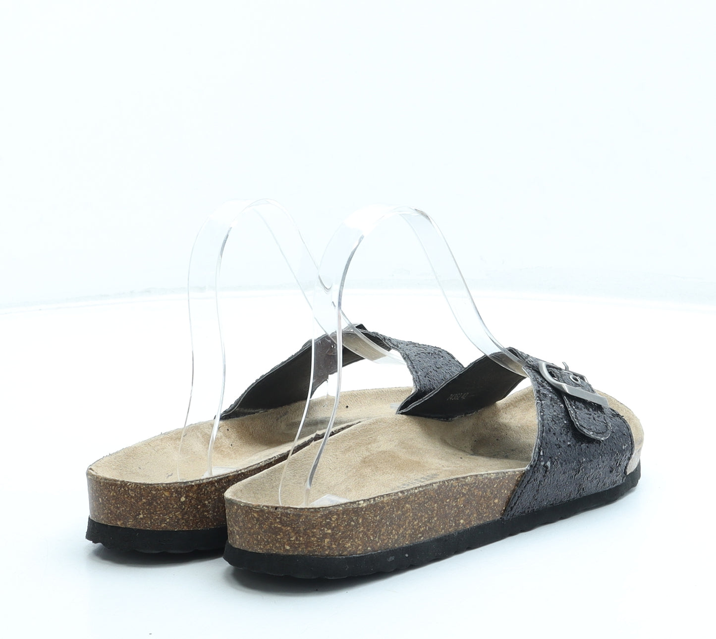 Atmosphere Womens Black Polyester Slip On Sandal UK 6 39