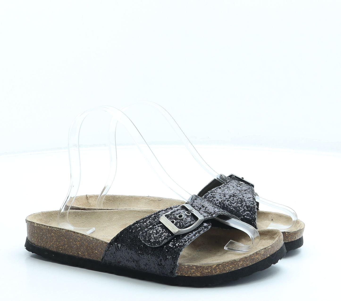 Atmosphere Womens Black Polyester Slip On Sandal UK 6 39