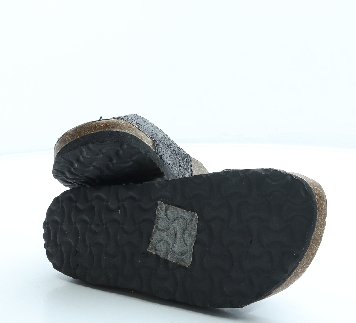 Atmosphere Womens Black Polyester Slip On Sandal UK 6 39