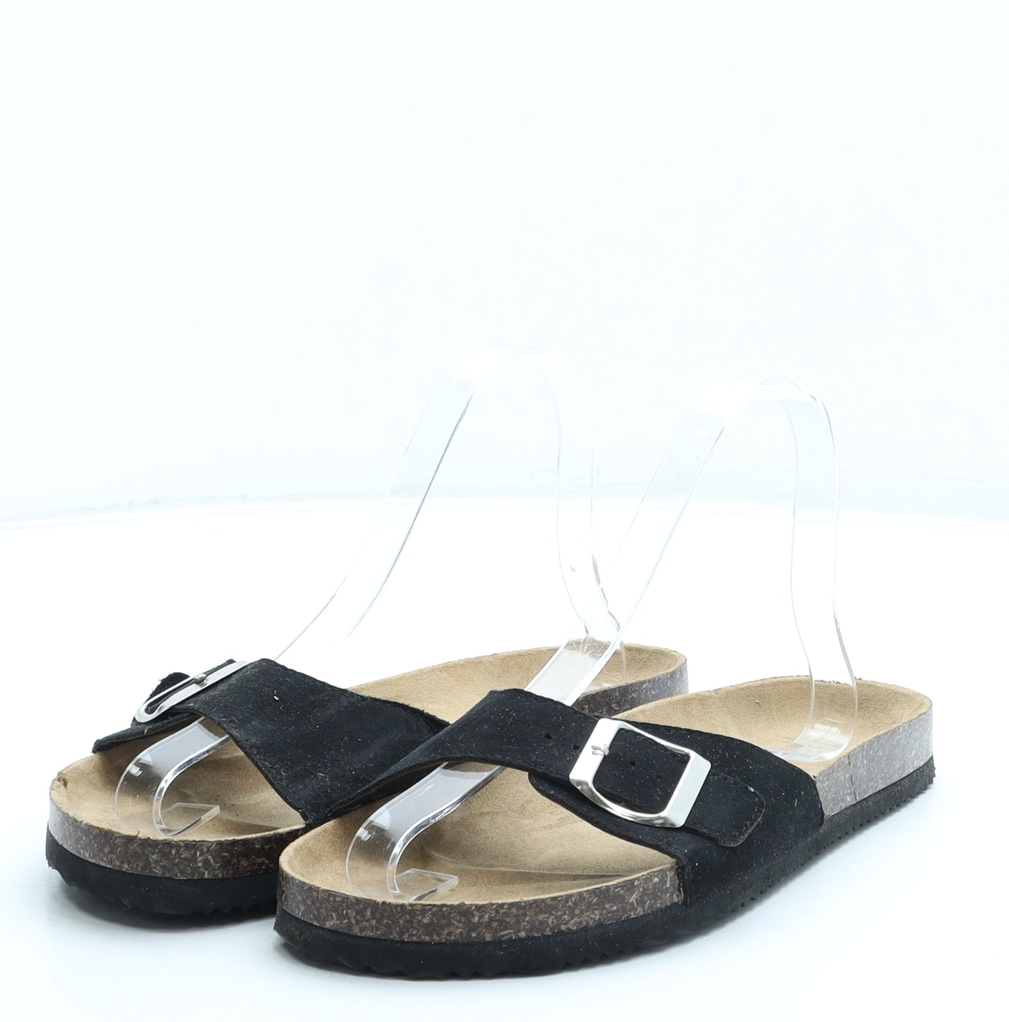 Primark Womens Black Polyester Slip On Sandal UK 5 38