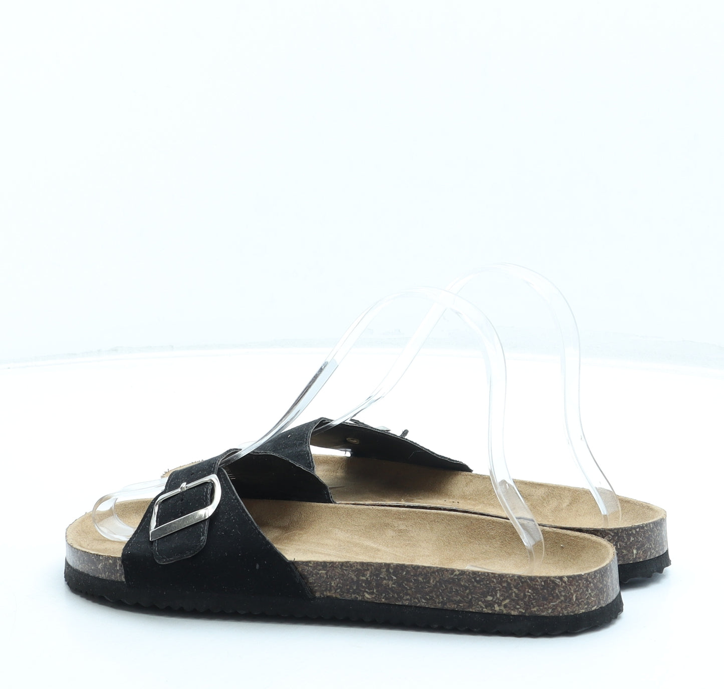 Primark Womens Black Polyester Slip On Sandal UK 5 38