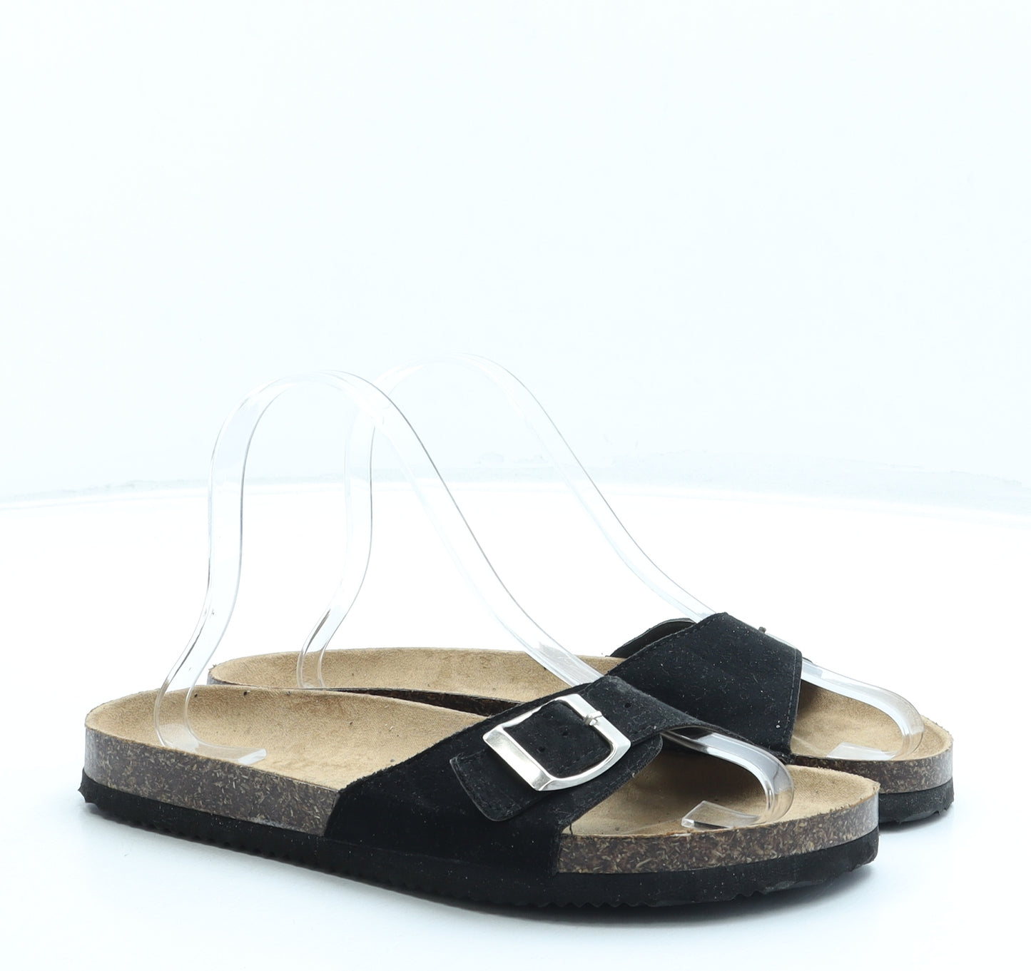 Primark Womens Black Polyester Slip On Sandal UK 5 38