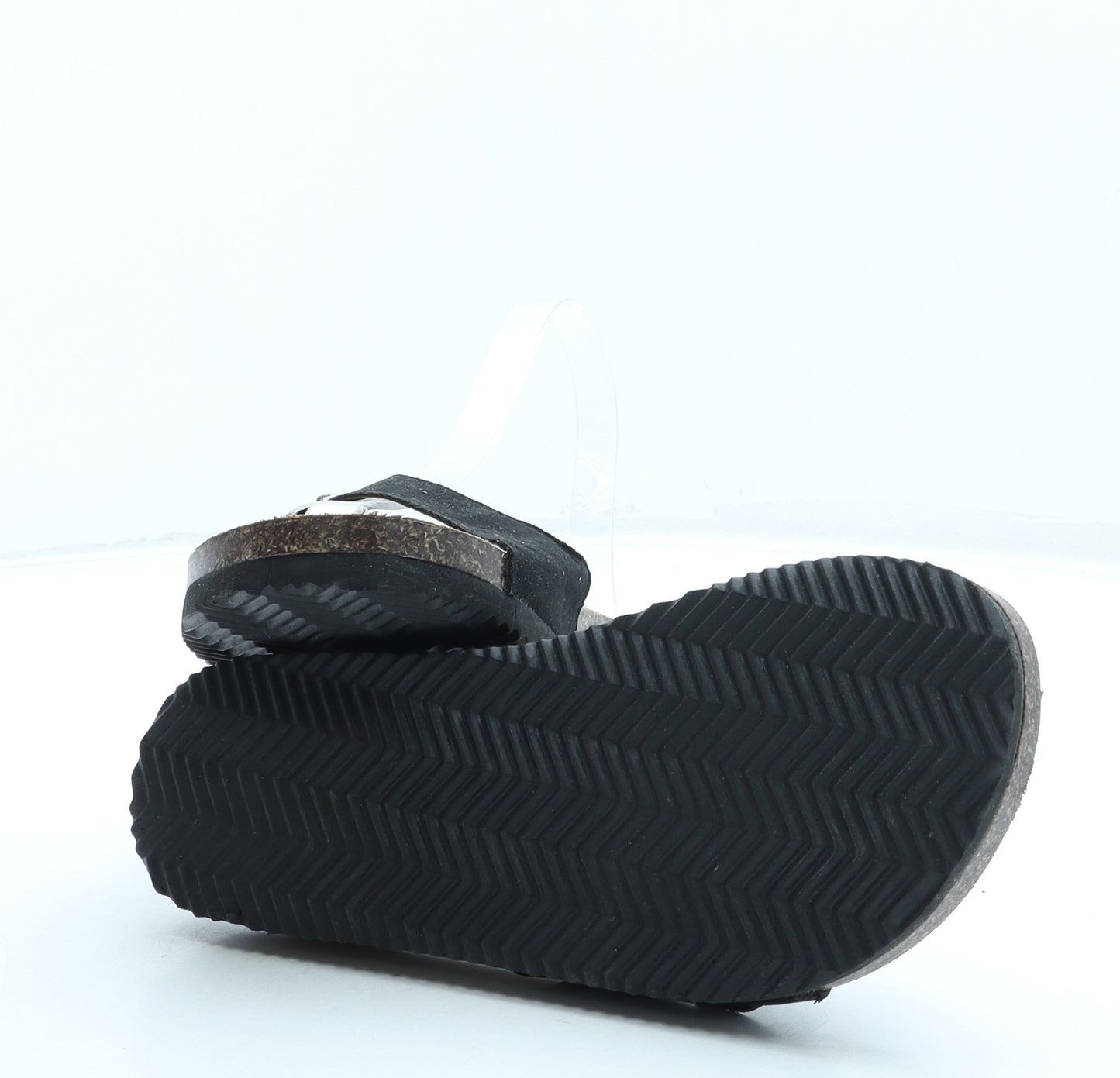 Primark Womens Black Polyester Slip On Sandal UK 5 38