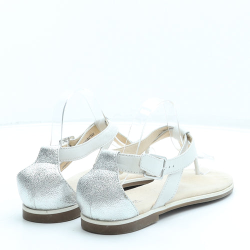 Clarks Womens Ivory Leather Slingback Sandal UK 7
