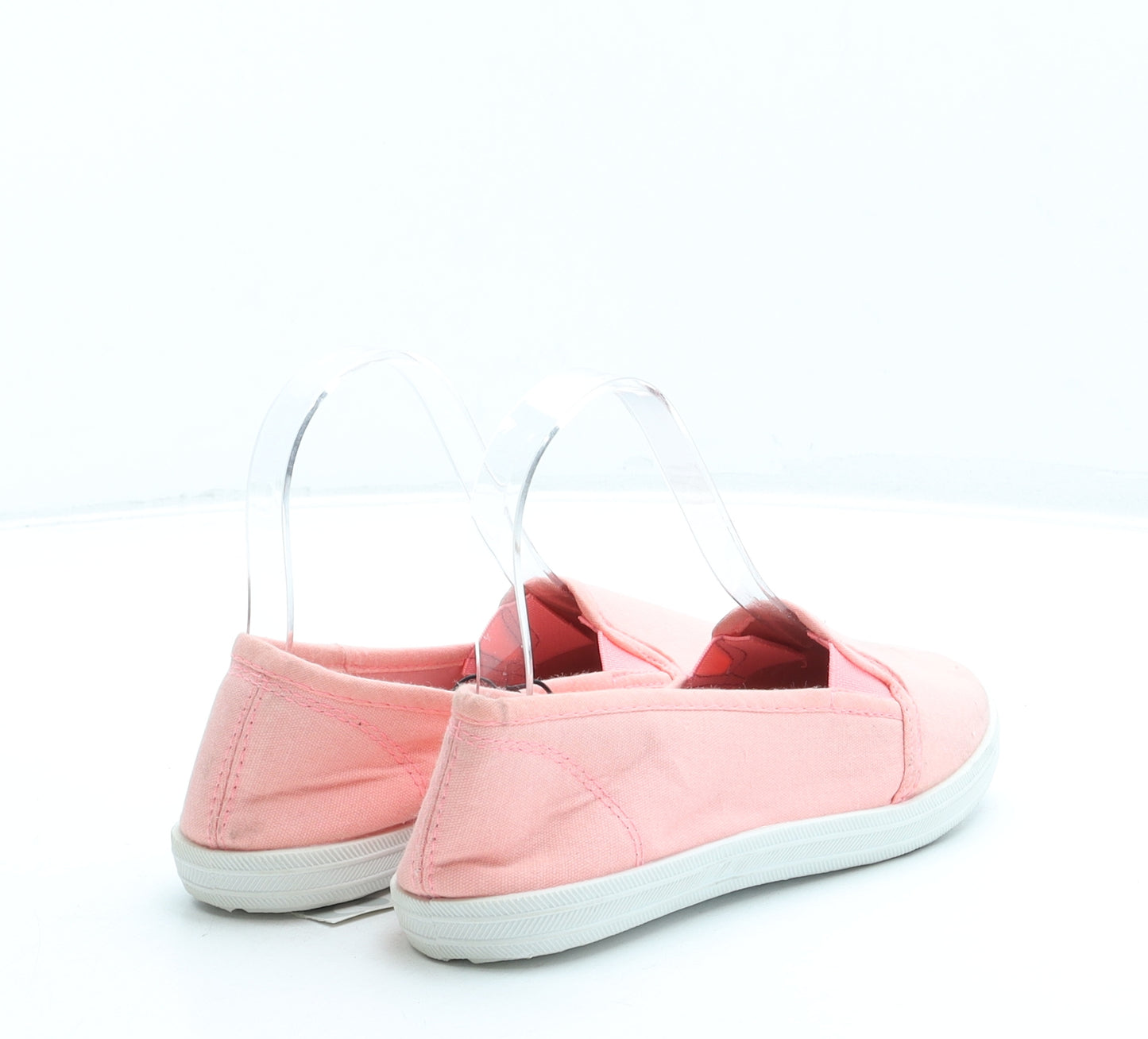 Pep&Co Girls Pink Fabric Slip On Flat UK 1