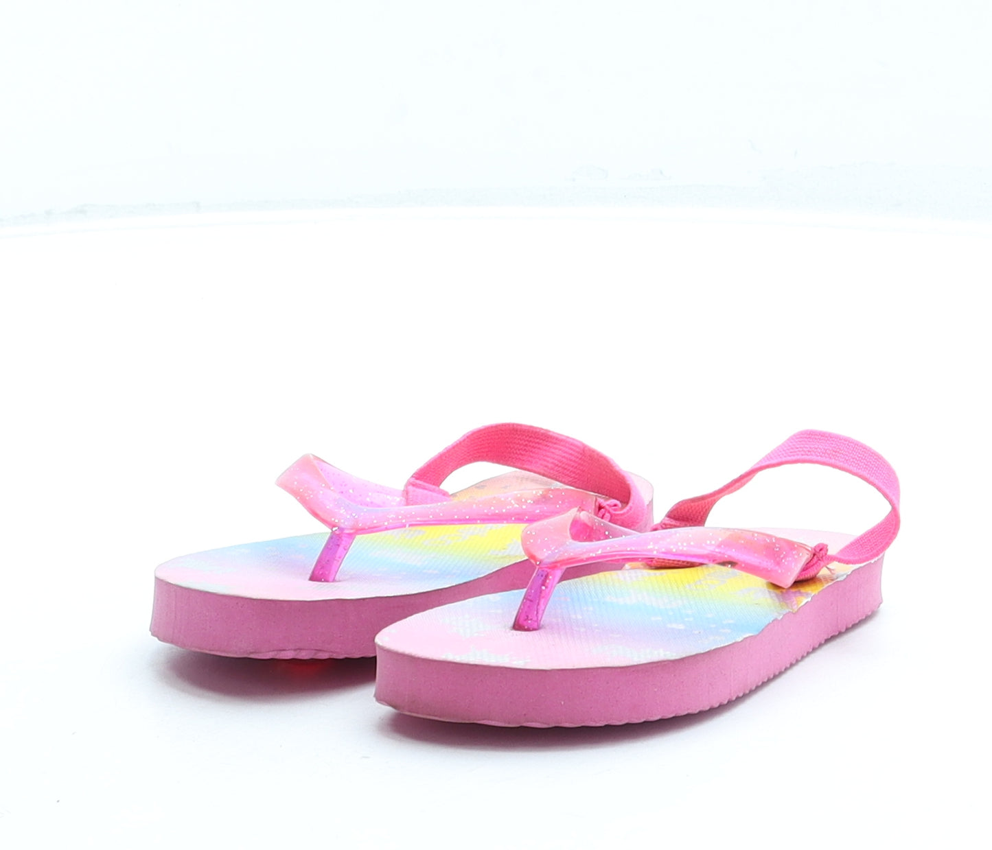 Pep&Co Girls Multicoloured Geometric Rubber Slingback Sandal UK 5 22 - Unicorn
