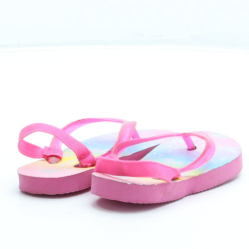 Pep&Co Girls Multicoloured Geometric Rubber Slingback Sandal UK 5 22 - Unicorn