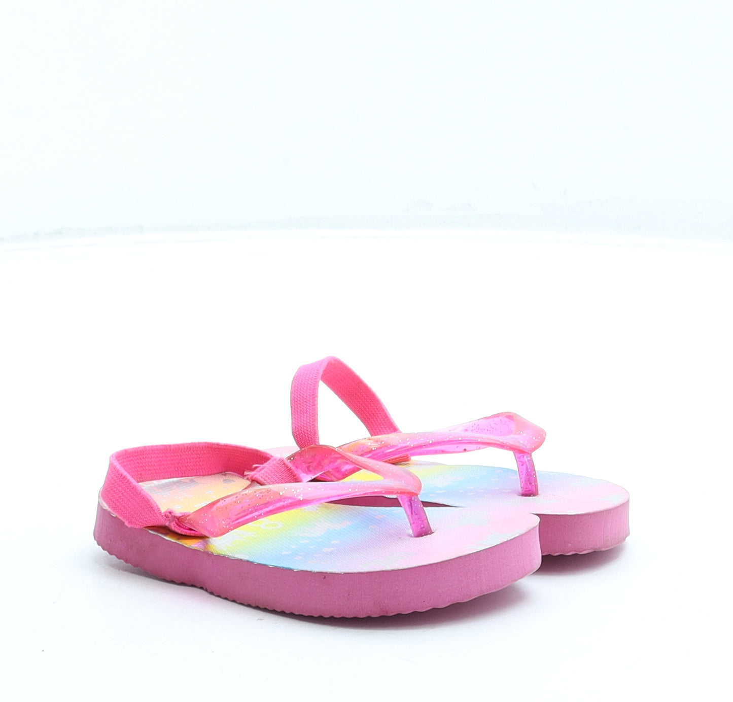 Pep&Co Girls Multicoloured Geometric Rubber Slingback Sandal UK 5 22 - Unicorn