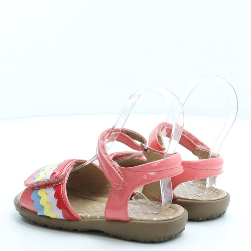 Marks and Spencer Girls Multicoloured Striped Leather Strappy Sandal UK 12.5 30