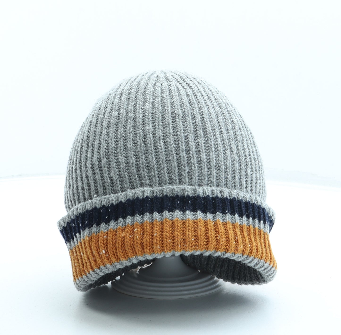 Mantaray Mens Grey Acrylic Beanie One Size