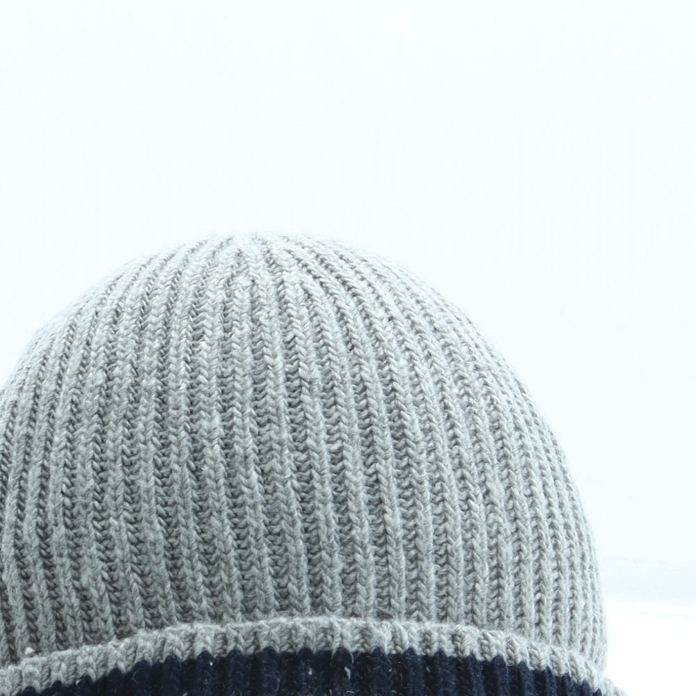 Mantaray Mens Grey Acrylic Beanie One Size