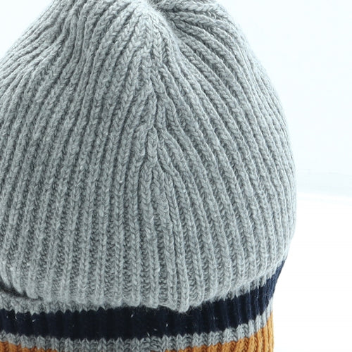 Mantaray Mens Grey Acrylic Beanie One Size