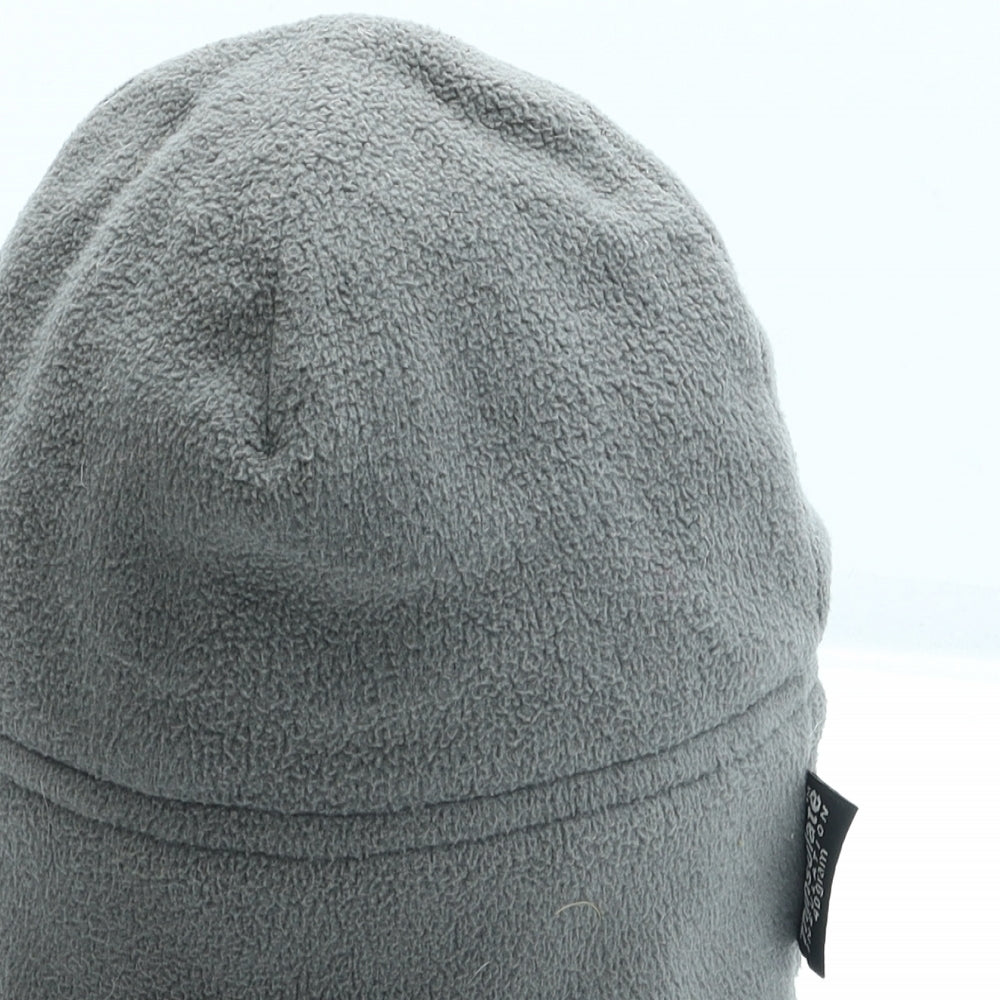 Crane Mens Grey Polyester Beanie Size S