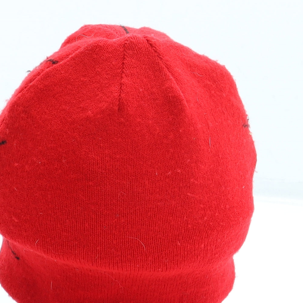 Marks and Spencer Boys Red Geometric Acrylic Beanie One Size - Spiderman