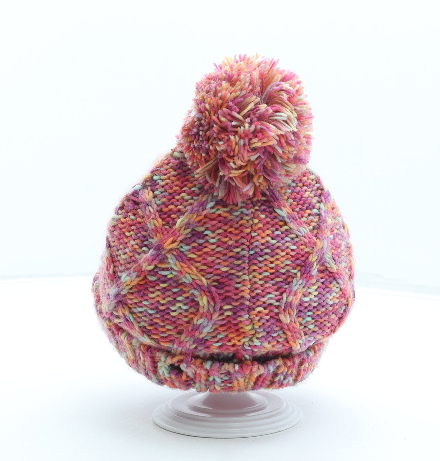 TU Girls Pink Acrylic Bobble Hat One Size - Peppa Pig