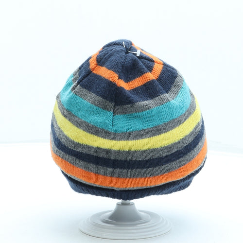 George Boys Multicoloured Striped Acrylic Beanie One Size