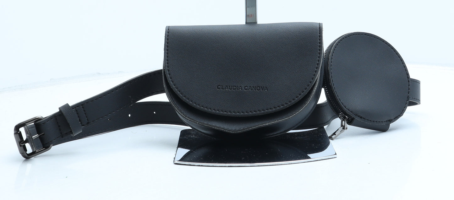 Claudia Canova Womens Black Polyurethane Belt Bag & Waist Pack Size Micro